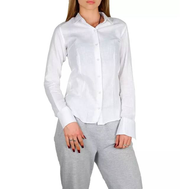 White Cotton Dress Shirt