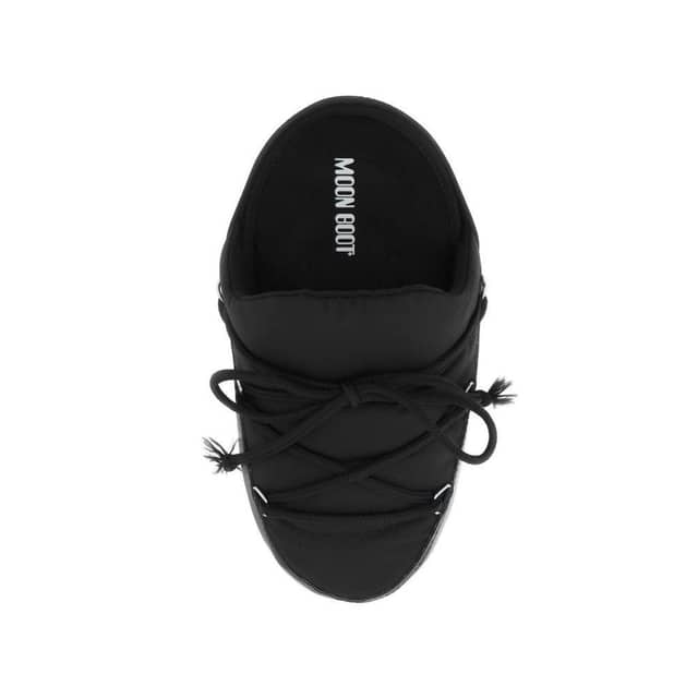 Black Nylon Mules