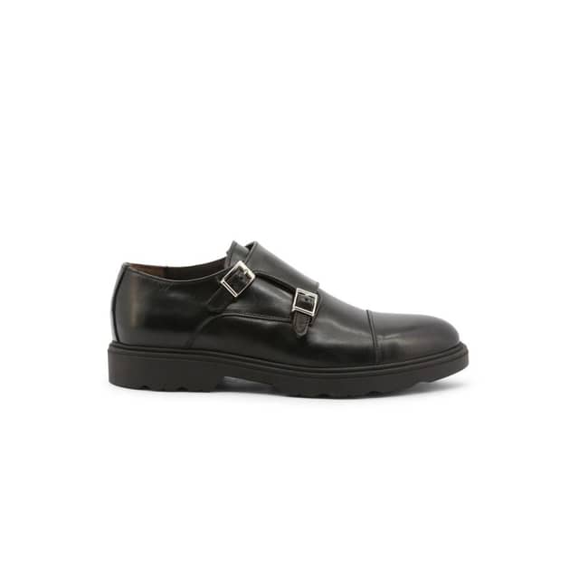 Black Leather Slip-On Loafers
