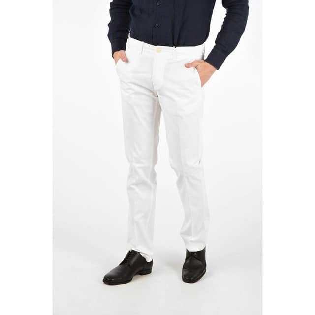 White Cotton Chino Pants
