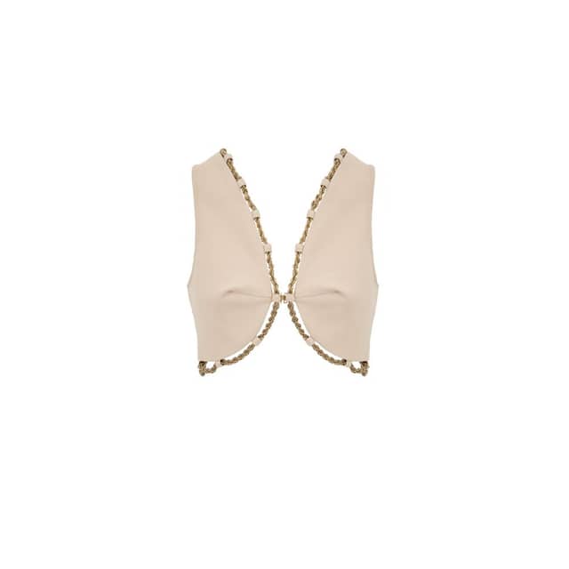Beige Cotton Waistcoat