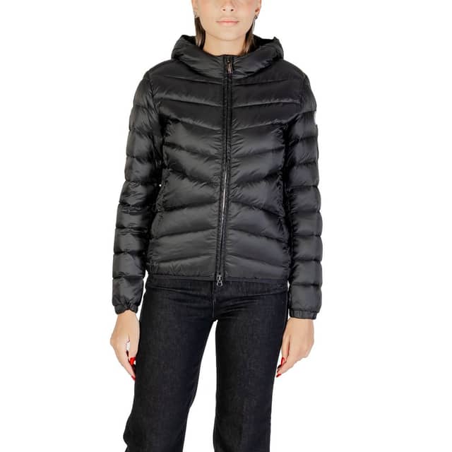 Black Polyamide Full-Length Jacket