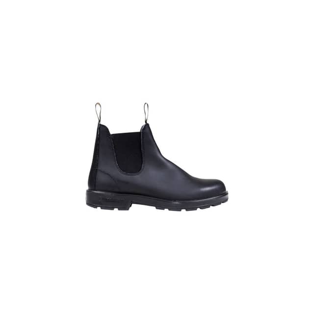 Black Leather Flat Boots