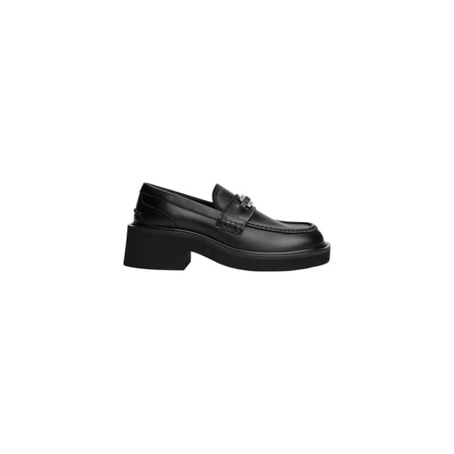 Black Leather High Heel Pumps