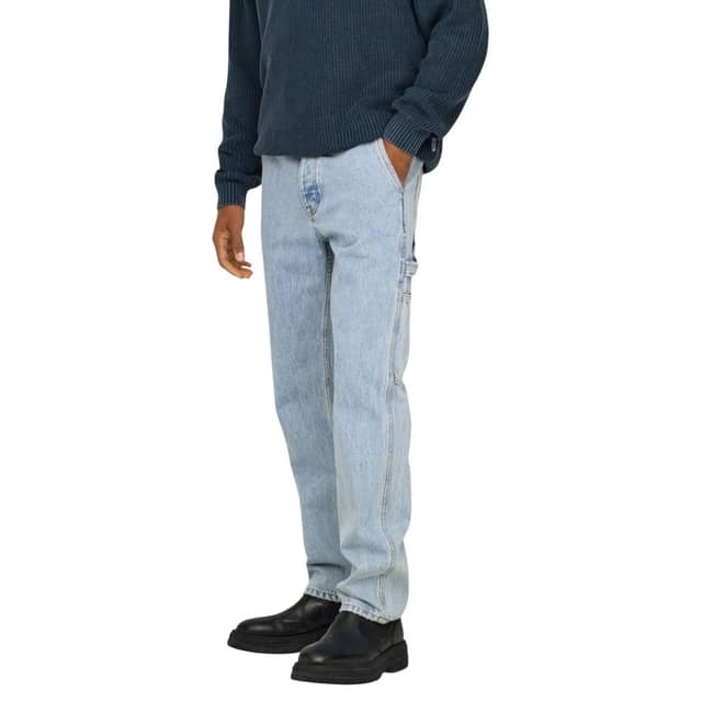 Blue Cotton Relaxed Fit Jeans