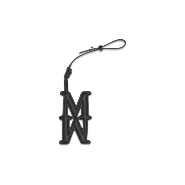 Black Calf Leather Bos Taurus Keychain