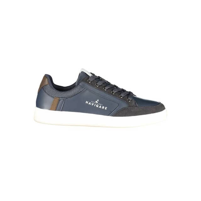 Blue Polyester Men Sneaker