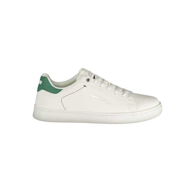 White Polyurethane Men Sneaker
