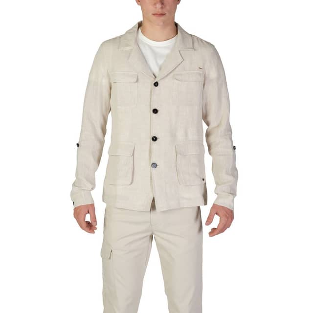 Beige Linen Blazer