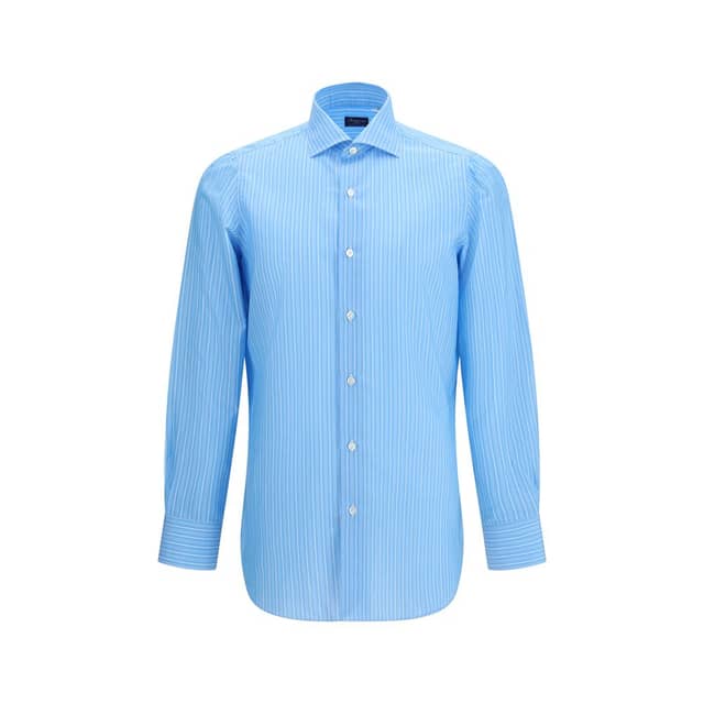Blue Cotton Pattern Shirt
