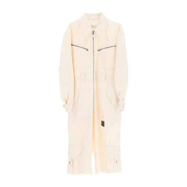 White Cotton Jumpsuit