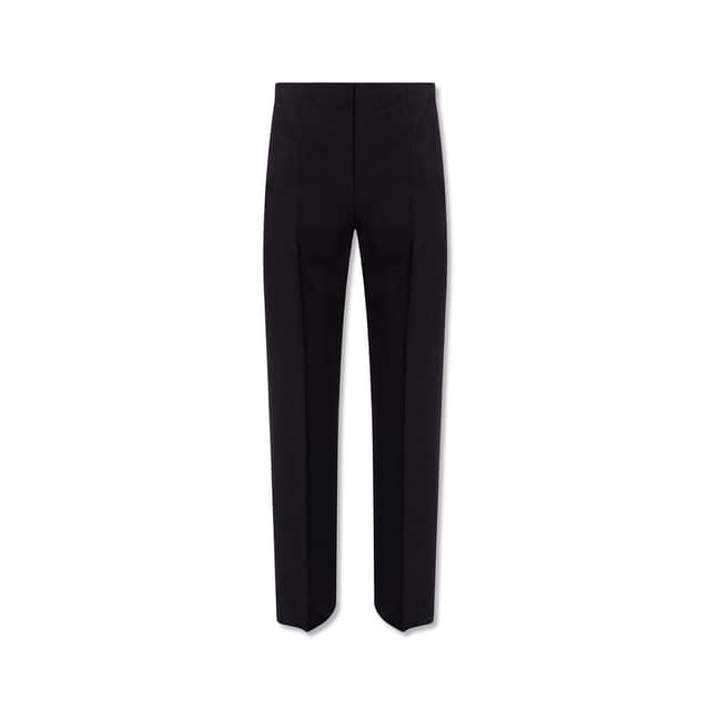 Blue Cotton Casual Pants