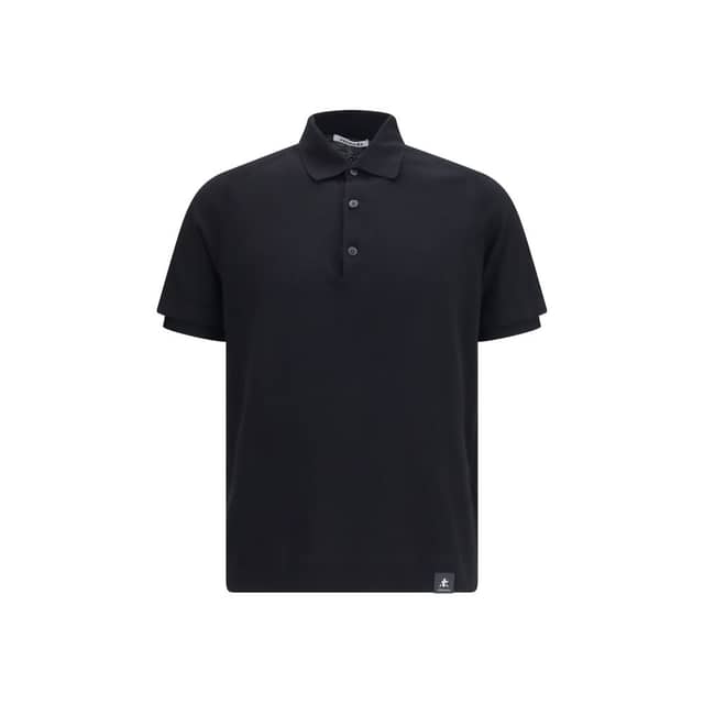 Black Cotton Polo Shirt