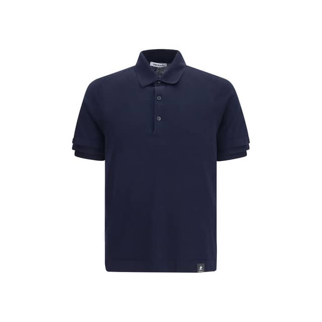Blue Cotton Polo Shirt