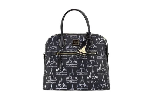 Dooney & Bourke Black Walt Disney World 50th Anniversary Leather Satchel Handbag