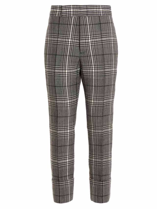 Bicolor Wool Casual Pants