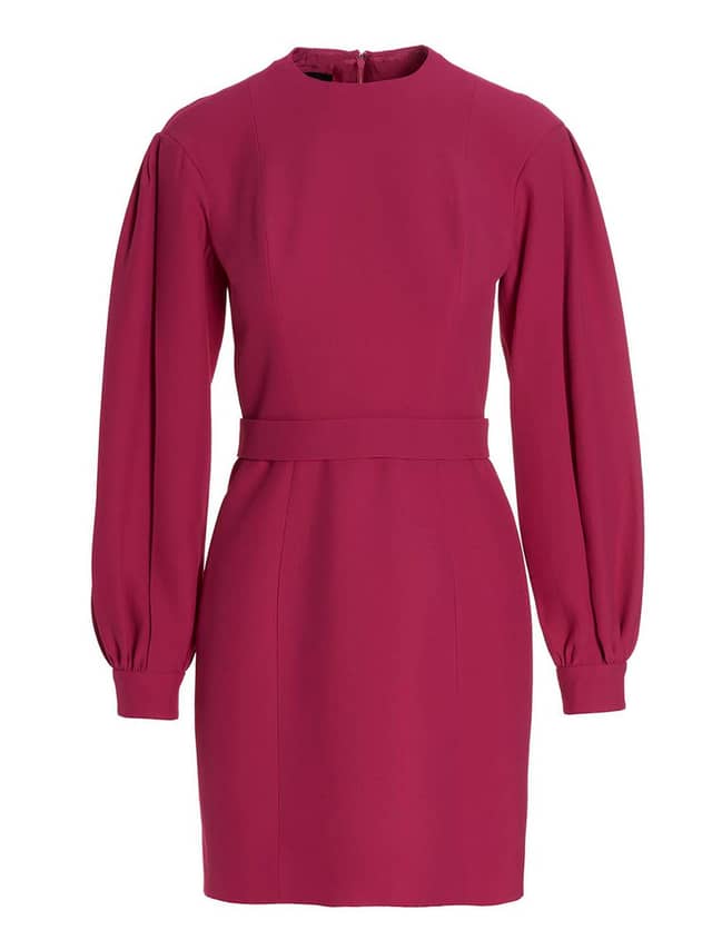 Fuchsia Viscose Short Dress