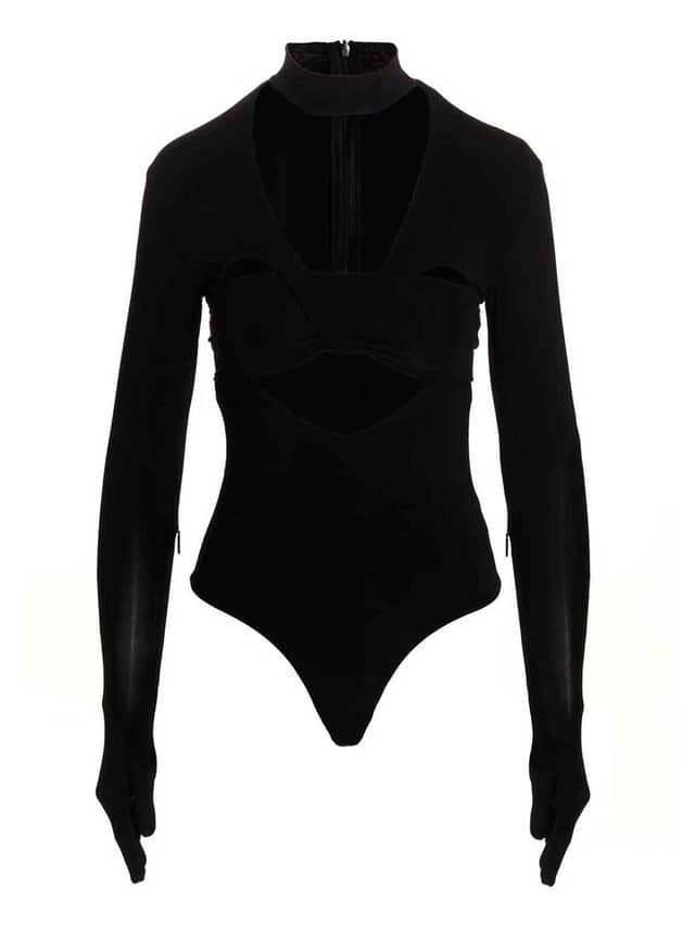Black Viscose Bodysuit