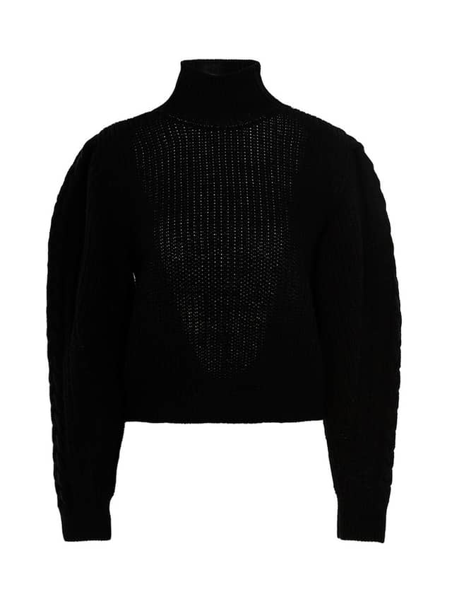 Black Wool Cardigan