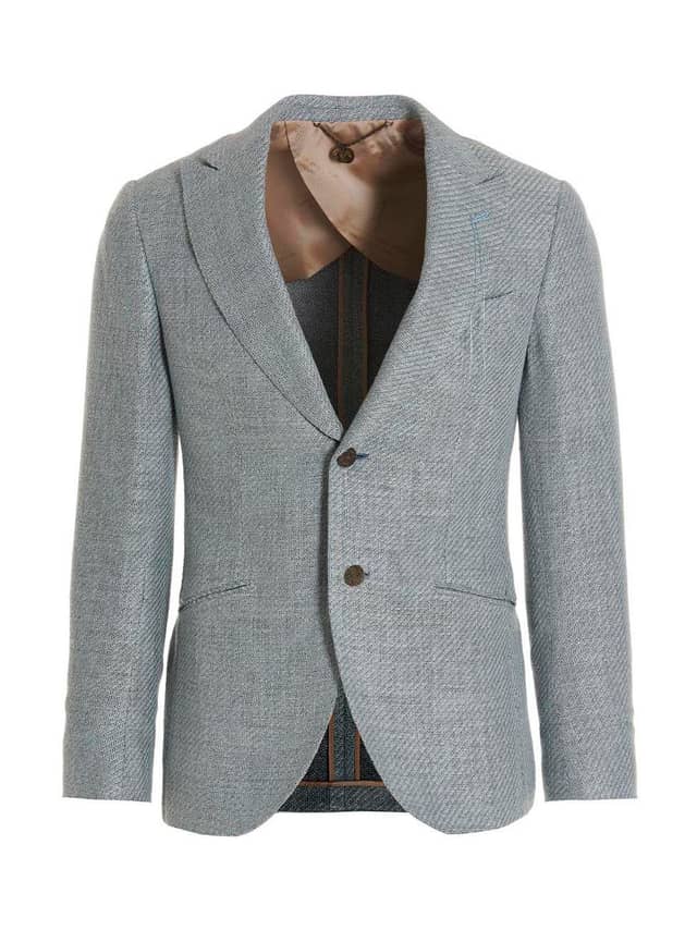 Blue Silk Blazer