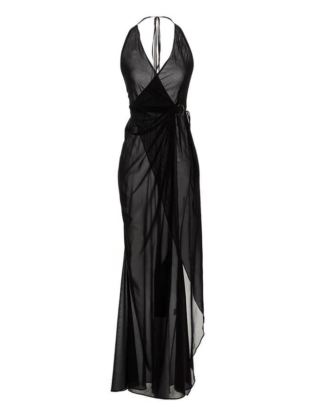 Black Silk Long Dress