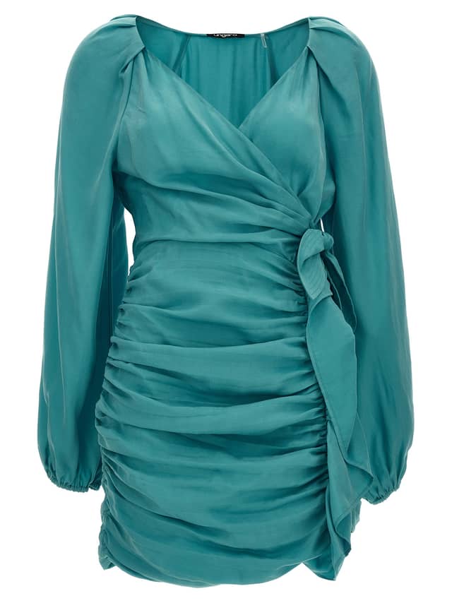 Blue Lyocell Short Dress