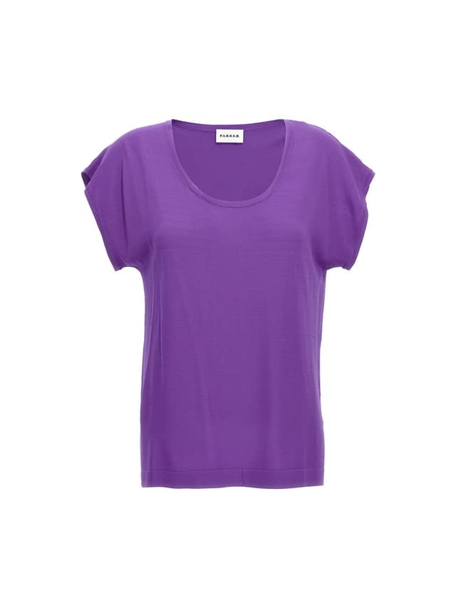 Purple Viscose T-Shirt