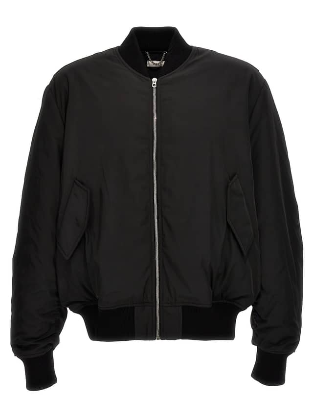 Black Polyester Bomber