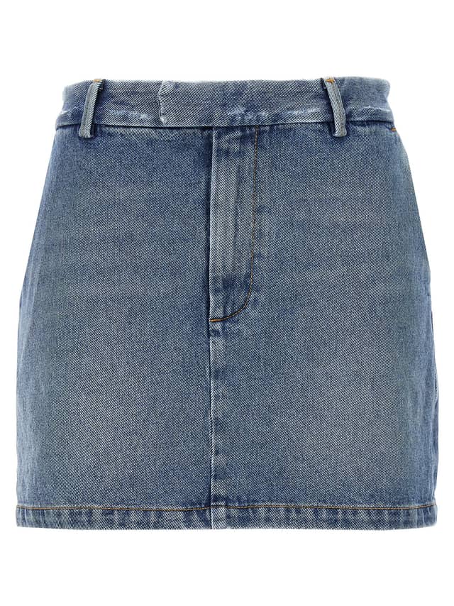 Blue Cotton Long Skirt