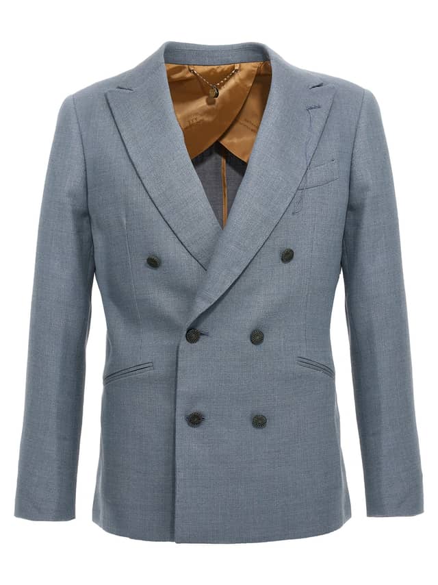 Blue Silk Blazer
