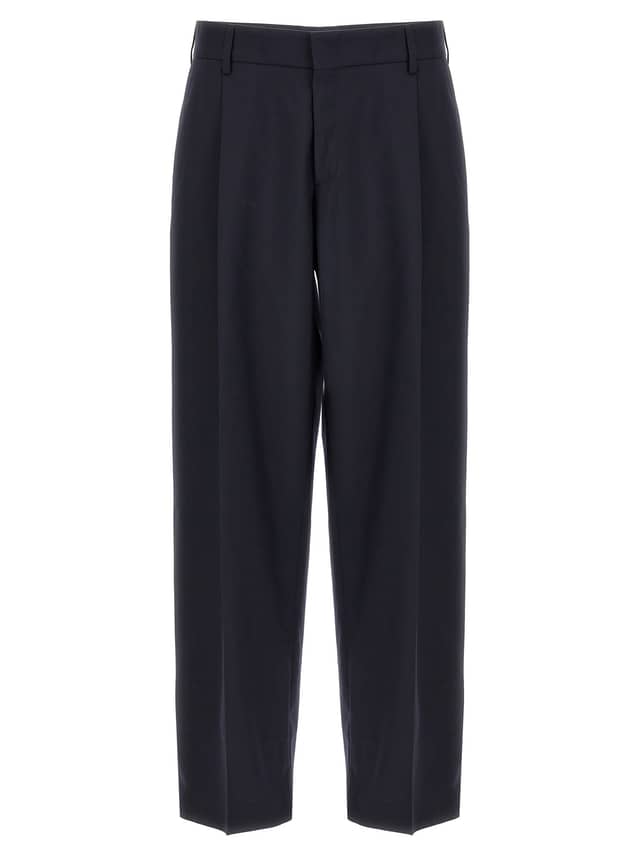 Blue Polyester Dress Pants