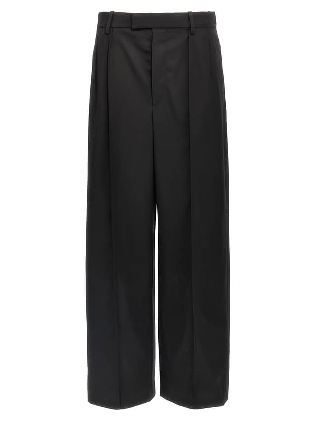 Black Wool Casual Pants