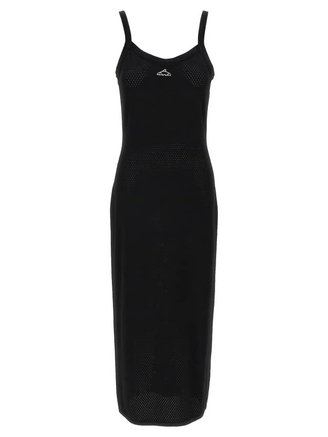 Black Viscose Midi Dress