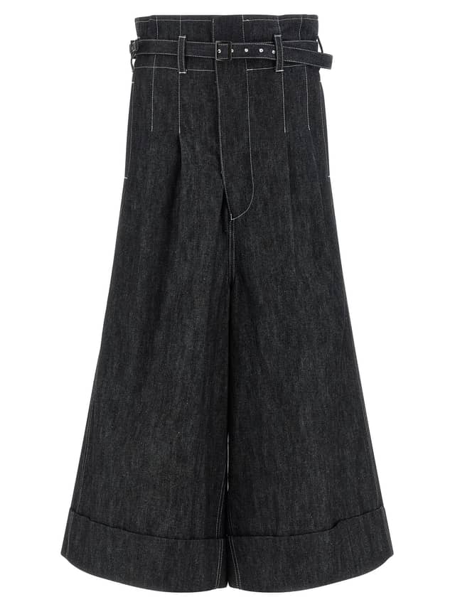 Black Cotton Bermuda Shorts
