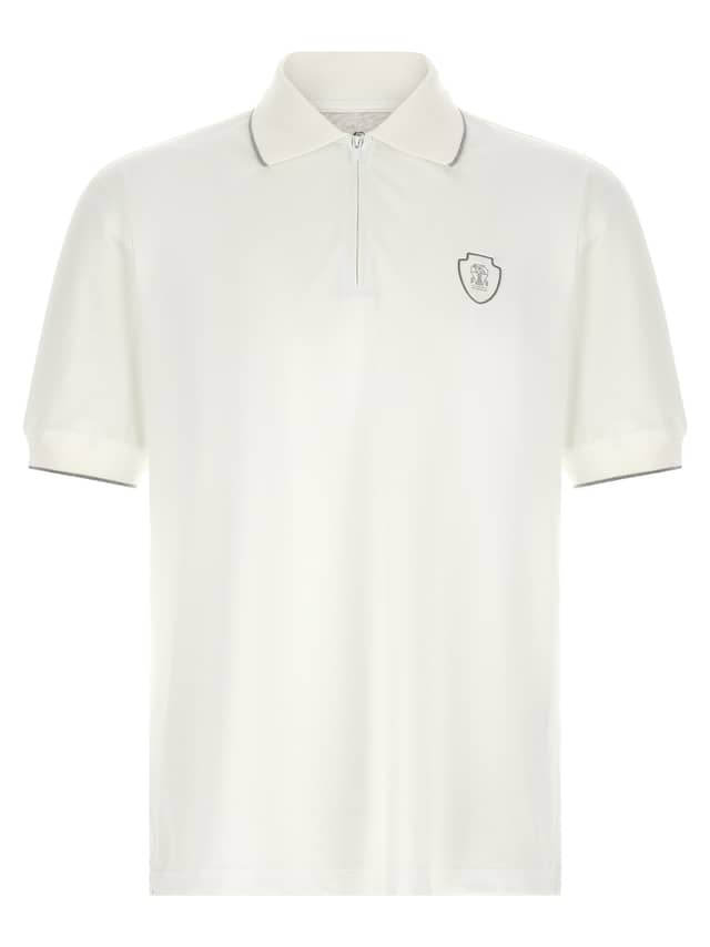 White Polyamide Polo Shirt