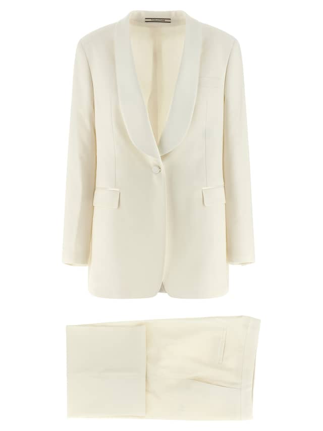 White Virgin Wool Two-Piece Suit