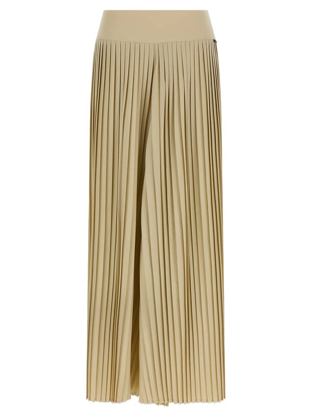 Beige Polyester Athletic Pants