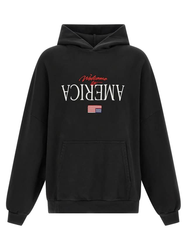 Black Cotton Sweatshirt