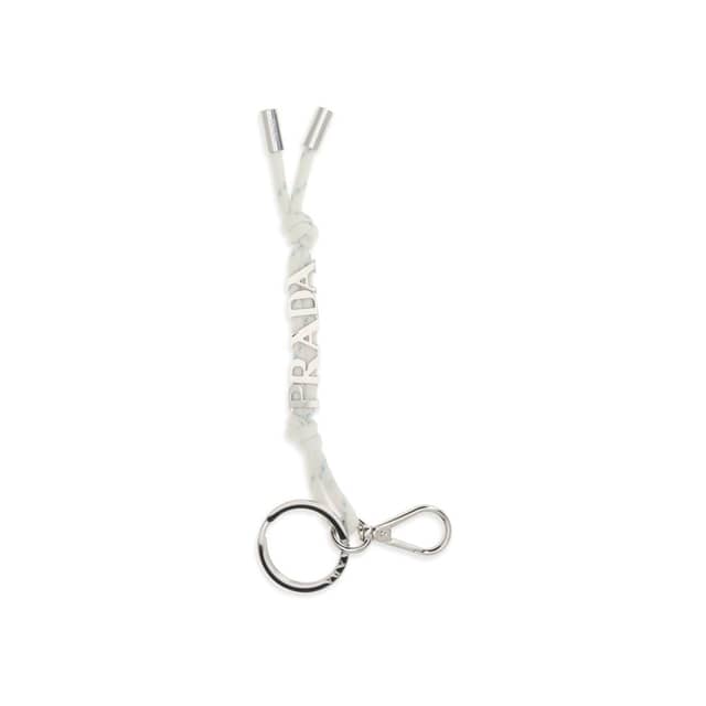 White Recycled Polyamide Keychain