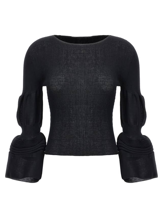 Black Polyester Sweatshirt