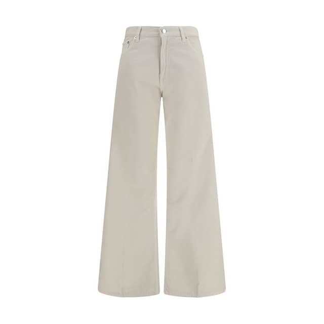 White Cotton Relaxed Fit Jeans