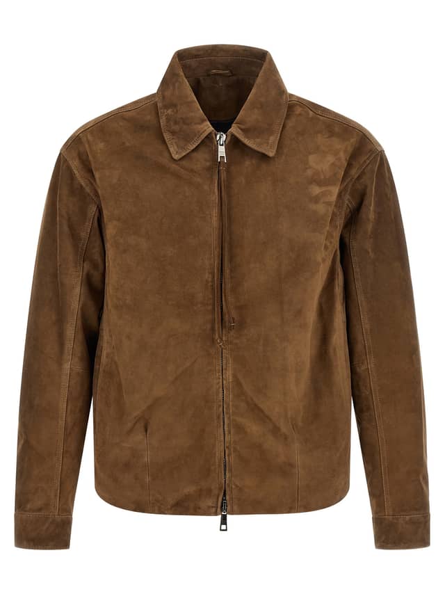 Brown Calfskin Leather Jacket