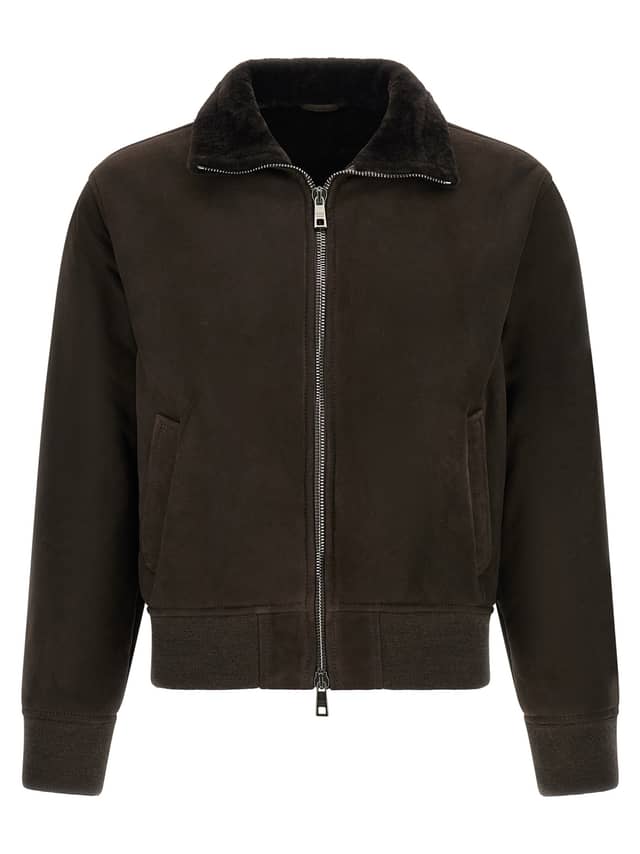 Brown Lamb Leather Leather Jacket