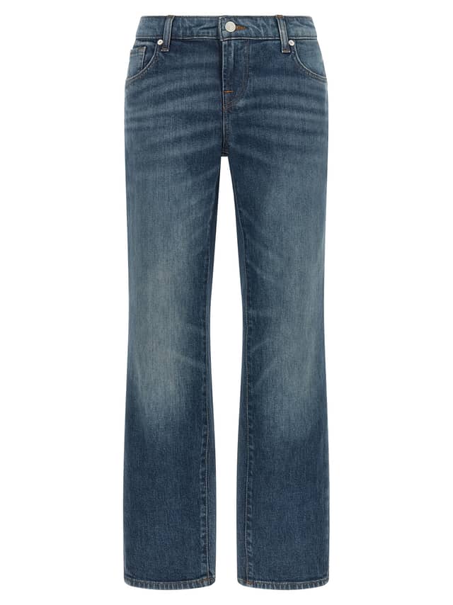 Blue Cotton Tapered Jeans