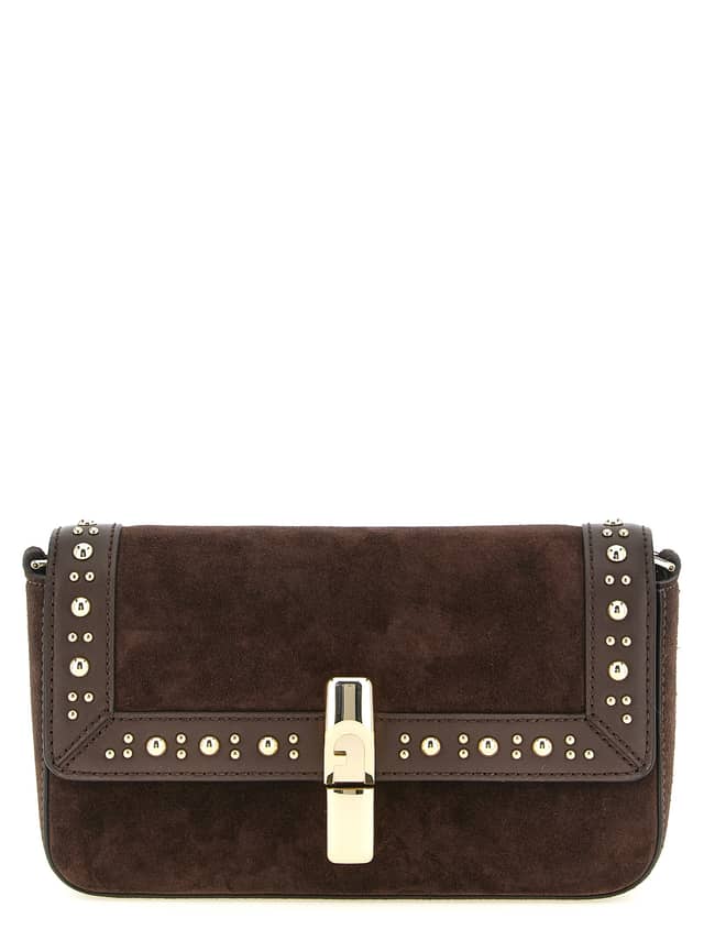 Brown Calfskin Crossbody Bag