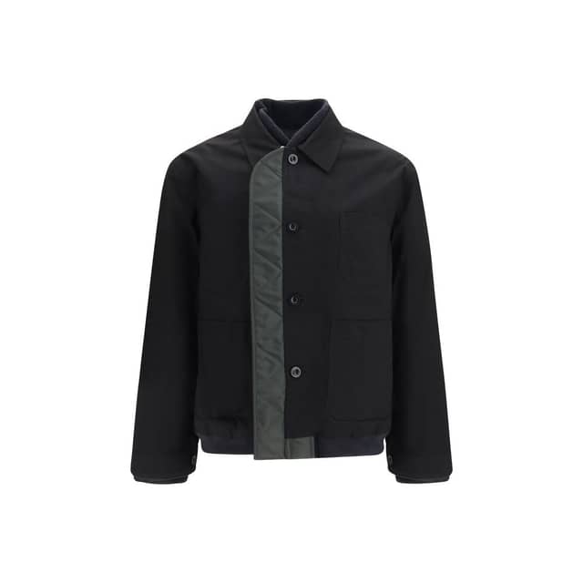 Black Nylon Bomber