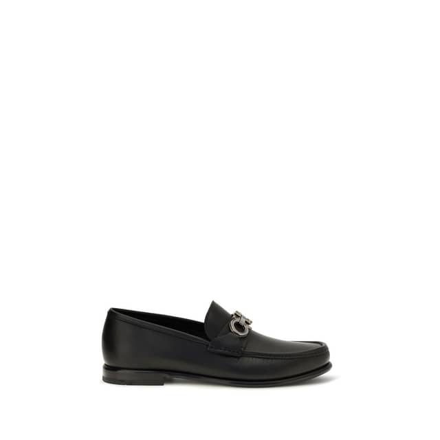 Black Calf Leather Bos Taurus Slip-On Loafers