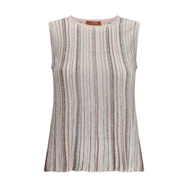 Multicolor Rayon Sleeveles T-Shirt