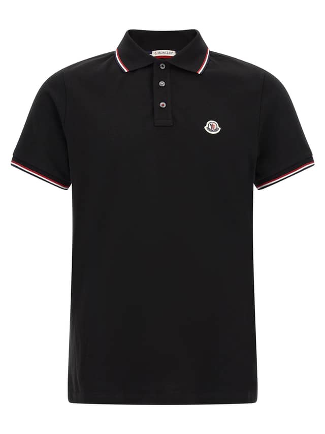 Black Cotton Polo Shirt