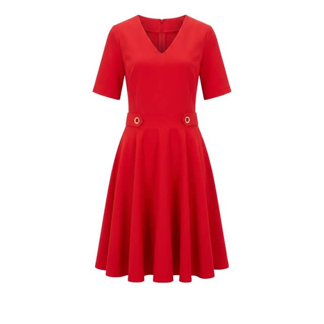 Red Poliestere Women Dress